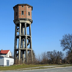 a pressure tower built in 1954, also known as a water tower in the city of Łomża in Podlasie, Poland