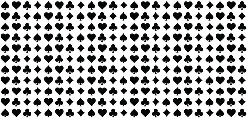 Cards game spades Queen King Heart Ace Poker player card game symbols Spade jack Oneline line pattern Vector bridge icons Funny gambling play suit black blackjack  Casino club gaming playing suits