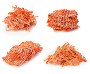 dried squid isolated on white background