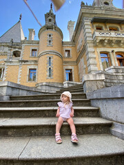 little girl on the stairs