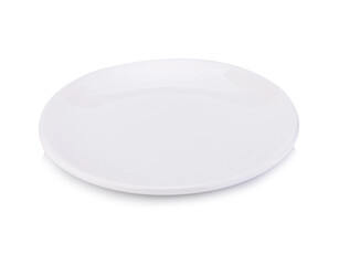 white plate on white background