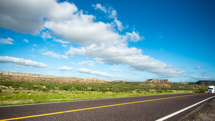 mountain landscape with blue sky
