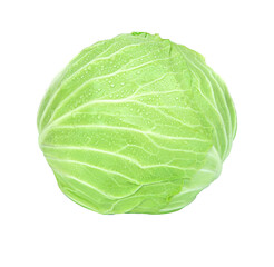Fototapeta premium cabbage top view isolated on white background