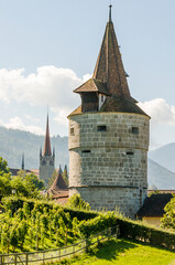 Stadt Zug, Stadt, Zug, Altstadt, Stadtmauer, Kapuzinerturm, St. Michael, Kirche, Guggi,...