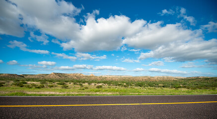 mountain landscape with blue sky
