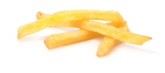 French fries isolated on white background