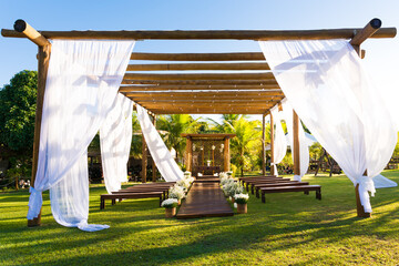 Beautiful Brazilian Style Outdoor Wedding Ceremony Set Up