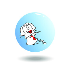 Karen is living in a bubble. He is very strange, quet and atypical