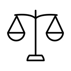 law scale icon, line style