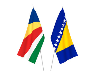 Seychelles and Bosnia and Herzegovina flags