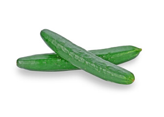 Fresh cucumber isolated on white background