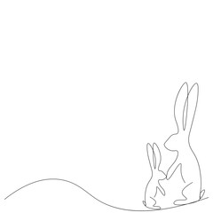 Bunny on white background, vector illustration