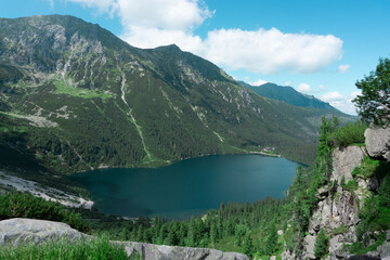 Morskie Oko lake in the mountains