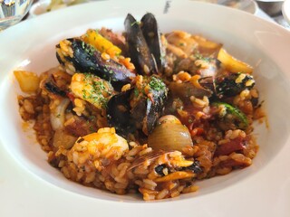 Seafood risotto 
