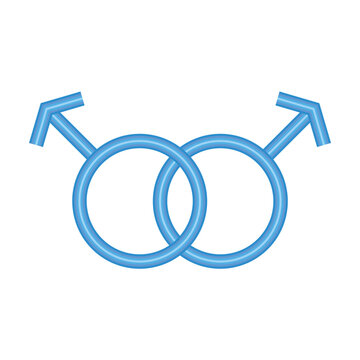 sexual orientation concept, gay symbol icon, neon style
