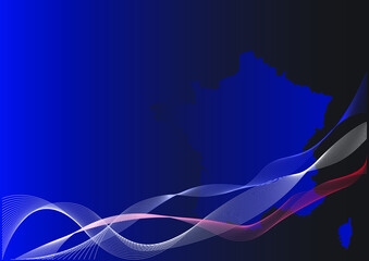 Texture and map borders made of French flag colors