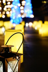 ランタンとイルミネーション