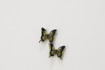 プラバンで作った蝶々のアクセサリー