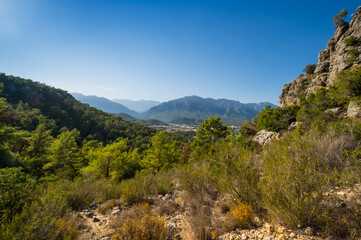 Fototapeta na wymiar View of mountains in Kemer, Turkey