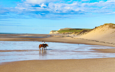 Cap Blanc-Nez vu de la plage de Wissant, Pas-de-Calais - France
