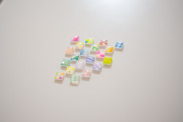 レジンで作ったハンドメイドのアクセサリー