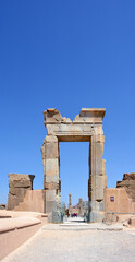 Fototapeta premium Persepolis, one of the gates of the Hall of 100 columns, detail