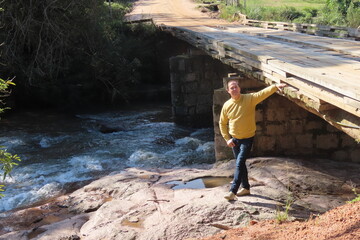 Obraz premium person on the river