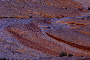 Rock formations in the Valley of Fire State Park in the Nevada desert, USA