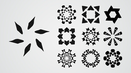 simple and minimalist logo set