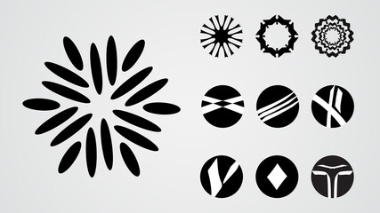 simple and minimalist logo set