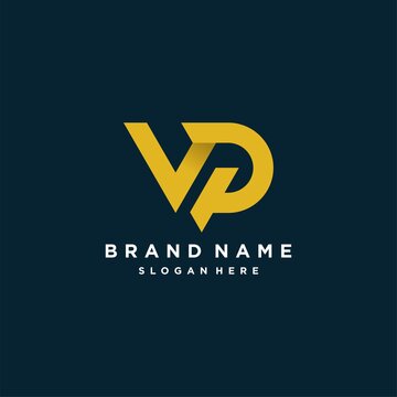 Logo with VP letter and modern style design concept, template