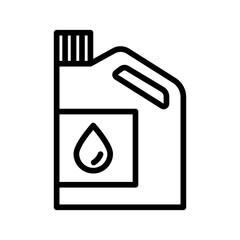 Motor Oil Bottle Icon. Outline car oil canister vector icon for web design isolated on white background