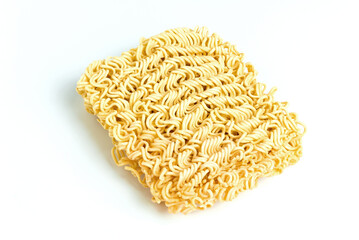 Instant noodles, isolated on white background.