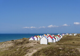 Strandh&uuml;tten in Gouville sur Mer