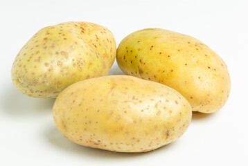 New potato isolated on white background.