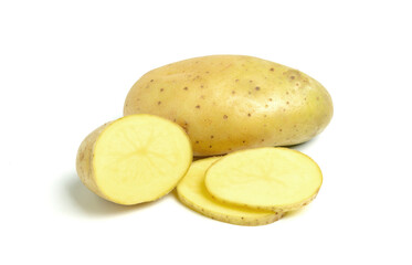 New potato isolated on white background.
