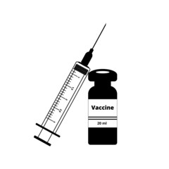 Vaccine for virus, injector icon, Pandemic