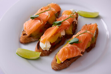 Delicious homemade smoked salmon gluten free canape