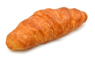 Fresh croissant on white background