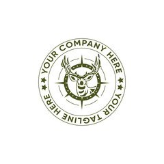 Hunting Club Logo design Vector Template