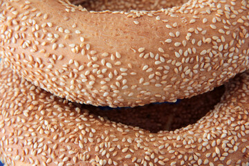 hot and fresh sesame bagel
