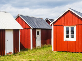Red barn near the beach