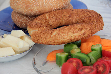 hot and fresh sesame bagel