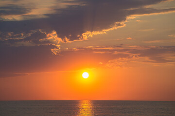 sunset over the ocean