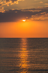 sunset in the sea