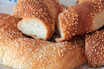 hot and fresh sesame bagel