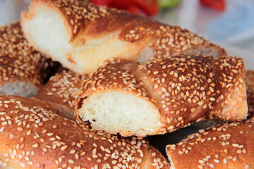 hot and fresh sesame bagel