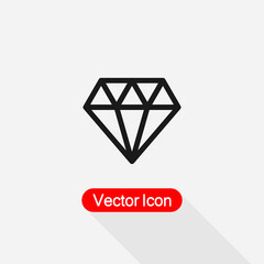 Fototapeta premium Diamond Vector Icon Vector Illustration Eps10