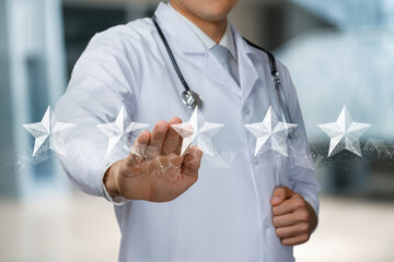 Health care rating concept.