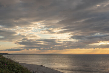 sunset on the beach
